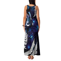 New Zealand Maori Matariki Family Matching Tank Maxi Dress and Hawaiian Shirt Tui Bird Galaxy