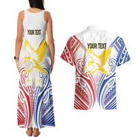 Philippines Tribal Sun Personalized Couples Matching Tank Maxi Dress and Hawaiian Shirt Hunting Eagle