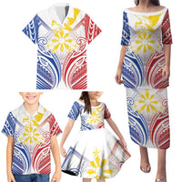 Philippines Tribal Sun Personalized Family Matching Puletasi and Hawaiian Shirt Hunting Eagle LT7 - Polynesian Pride