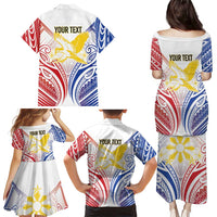 Philippines Tribal Sun Personalized Family Matching Puletasi and Hawaiian Shirt Hunting Eagle LT7 - Polynesian Pride