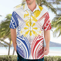 Philippines Tribal Sun Personalized Hawaiian Shirt Hunting Eagle