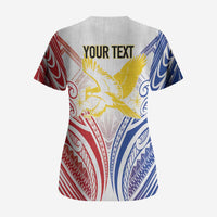 Philippines Tribal Sun Personalized Scrub Top Hunting Eagle