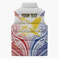 Philippines Tribal Sun Personalized Sleeveless Puffer Jacket Hunting Eagle