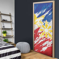 Filipino Sun and Stars Door Cover Grunge Vibes LT7 - Polynesian Pride