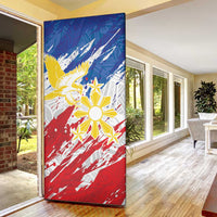 Filipino Sun and Stars Door Cover Grunge Vibes LT7 - Polynesian Pride