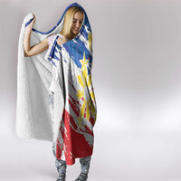 Filipino Sun and Stars Hooded Blanket Grunge Vibes