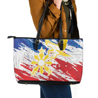 Filipino Sun and Stars Leather Tote Bag Grunge Vibes