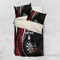 Personalized New Zealand Darts Bedding Set Kowhaiwhai Whero Koiri - Manaia