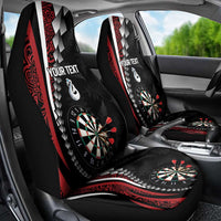 Personalized New Zealand Darts Car Seat Cover Kowhaiwhai Whero Koiri - Manaia