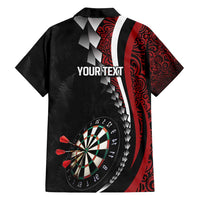 Personalized New Zealand Darts Family Matching Summer Maxi Dress and Hawaiian Shirt Kowhaiwhai Whero Koiri - Manaia