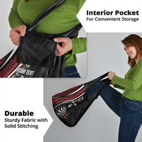 Personalized New Zealand Darts Grocery Bag Kowhaiwhai Whero Koiri - Manaia