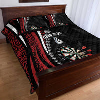 Personalized New Zealand Darts Quilt Bed Set Kowhaiwhai Whero Koiri - Manaia