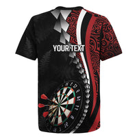 Personalized New Zealand Darts Rugby Jersey Kowhaiwhai Whero Koiri - Manaia