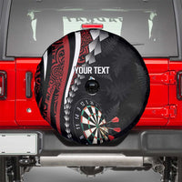Personalized New Zealand Darts Spare Tire Cover Kowhaiwhai Whero Koiri - Manaia