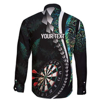 Personalized New Zealand Darts Family Matching Puletasi and Hawaiian Shirt Paua Shell Koiri - Manaia