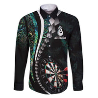 Personalized New Zealand Darts Family Matching Tank Maxi Dress and Hawaiian Shirt Paua Shell Koiri - Manaia