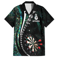 Personalized New Zealand Darts Hawaiian Shirt Paua Shell Koiri - Manaia