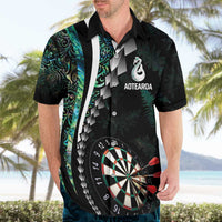 Personalized New Zealand Darts Hawaiian Shirt Paua Shell Koiri - Manaia