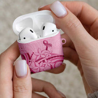 Aotearoa Maori AirPods Case Pink Fern Ribbons - Polynesian Pride