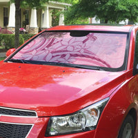 Aotearoa Maori Auto Sun Shade Pink Fern Ribbons - Polynesian Pride