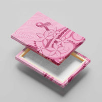 Aotearoa Maori Canvas Wall Art Pink Fern Ribbons - Polynesian Pride