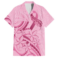 Aotearoa Maori Family Matching Off The Shoulder Long Sleeve Dress and Hawaiian Shirt Pink Fern Ribbons - Polynesian Pride