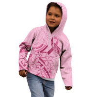 Aotearoa Maori Kid Hoodie Pink Fern Ribbons - Polynesian Pride