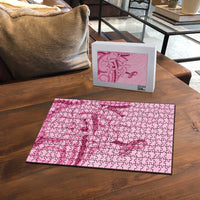 Aotearoa Maori Puzzle Pink Fern Ribbons - Polynesian Pride