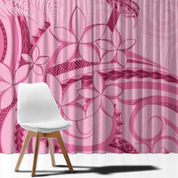 Aotearoa Maori Window Curtain Pink Fern Ribbons - Polynesian Pride