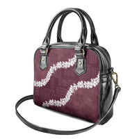 Hawaii Aloha Shoulder Handbag Champange Quilt Patch Work Mix Plumeria Lei