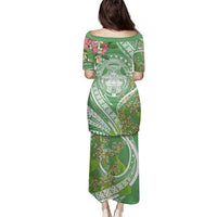 Aloha Molokai Island Family Matching Puletasi and Hawaiian Shirt Hawaii Pua Kukui