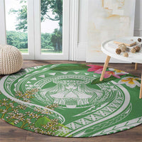 Aloha Molokai Island Round Carpet Hawaii Pua Kukui LT7 - Polynesian Pride