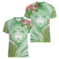Aloha Molokai Island Women V-Neck T-Shirt Hawaii Pua Kukui LT7 - Polynesian Pride