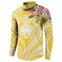 Aloha Hawaii Oahu Button Sweatshirt Wahine with Ilima Lei