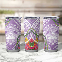 Aloha Hawaii Kauai Tumbler Cup Frangipani Mix Mokihana Lei