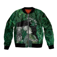 New Zealand Aroha Koe Mama Bomber Jacket Maori Hongi - Pounamu