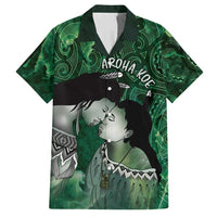New Zealand Aroha Koe Mama Family Matching Long Sleeve Bodycon Dress and Hawaiian Shirt Maori Hongi - Pounamu