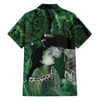 New Zealand Aroha Koe Mama Family Matching Off Shoulder Maxi Dress and Hawaiian Shirt Maori Hongi - Pounamu