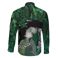 New Zealand Aroha Koe Mama Family Matching Off Shoulder Maxi Dress and Hawaiian Shirt Maori Hongi - Pounamu