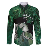 New Zealand Aroha Koe Mama Family Matching Short Sleeve Bodycon Dress and Hawaiian Shirt Maori Hongi - Pounamu