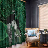 New Zealand Aroha Koe Mama Window Curtain Maori Hongi - Pounamu