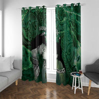 New Zealand Aroha Koe Mama Window Curtain Maori Hongi - Pounamu