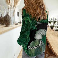 New Zealand Aroha Koe Mama Women Casual Shirt Maori Hongi - Pounamu