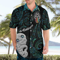 Kia Hara Te reo Maori Hawaiian Shirt Manaia Moko Mix Paua Shell
