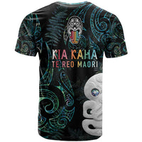 Kia Hara Te reo Maori T Shirt Manaia Moko Mix Paua Shell LT7 - Polynesian Pride
