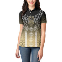Aotearoa Maori Iwi Heritage Women Polo Shirt Waikato Tainui Parauri LT7 - Polynesian Pride