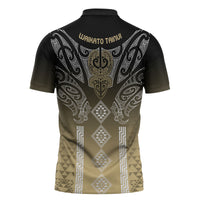 Aotearoa Maori Iwi Heritage Zipper Polo Shirt Waikato Tainui Parauri LT7 - Polynesian Pride