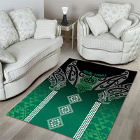 Aotearoa Maori Iwi Heritage Area Rug Ngai Tahu Pounamu Green LT7 - Polynesian Pride