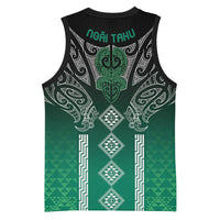 Aotearoa Maori Iwi Heritage Basketball Jersey Ngai Tahu Pounamu Green LT7 - Polynesian Pride