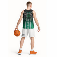 Aotearoa Maori Iwi Heritage Basketball Jersey Ngai Tahu Pounamu Green LT7 - Polynesian Pride